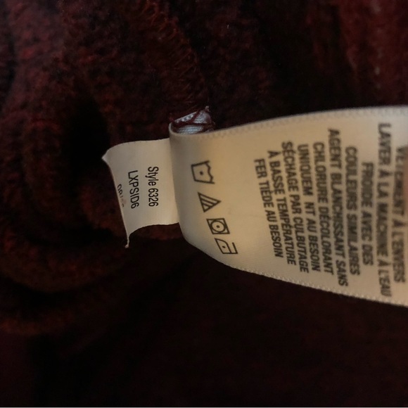 Aeropostale Men’s Heathered Fleece Joggers Sweatpants Maroon Red Black Medium - Picture 9 of 11